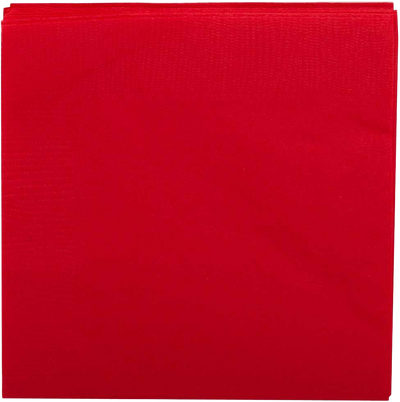Red 6 1/2 x 6 1/2 3-Ply Lunch Napkins