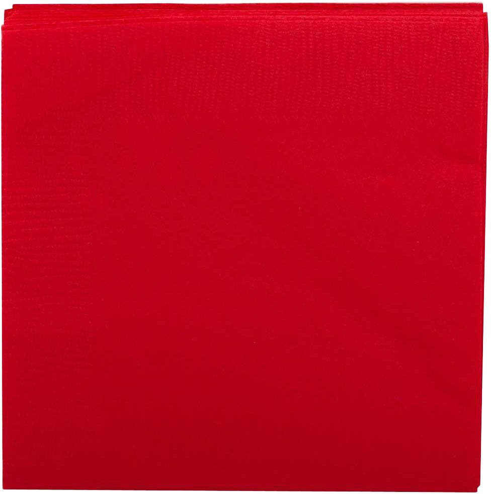 Red 6 1/2 x 6 1/2 3-Ply Lunch Napkins