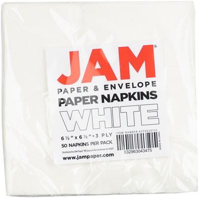 White 6 1/2 x 6 1/2 3-Ply Lunch Napkins