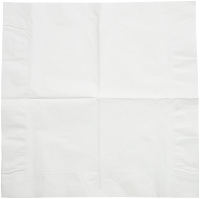 White 6 1/2 x 6 1/2 3-Ply Lunch Napkins