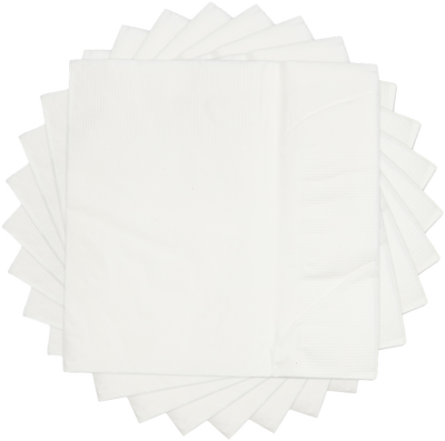 White 6 1/2 x 6 1/2 3-Ply Lunch Napkins