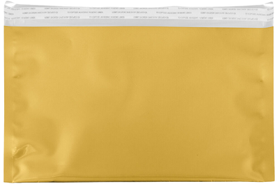 Gold Foil 32lb 6 1/8 x 9 1/2 Booklet Envelopes with Peel & Seal