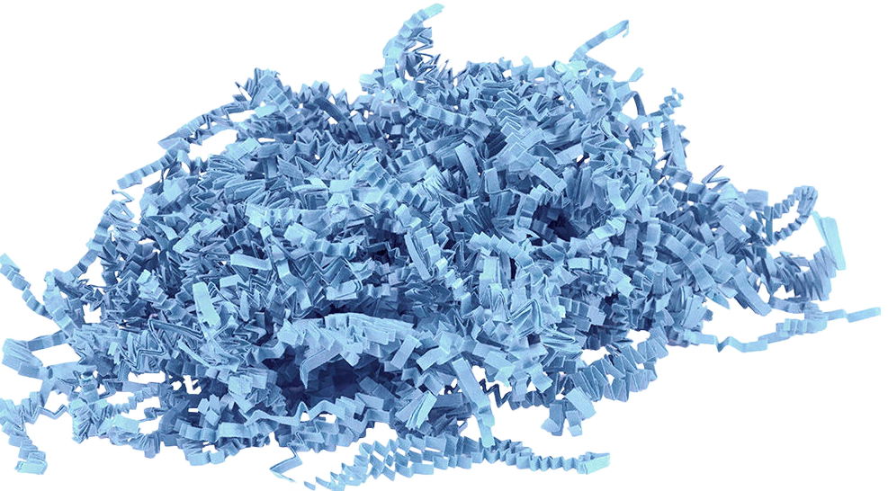 Baby Blue Crinkle Cut Shred Tissue Paper - 2oz