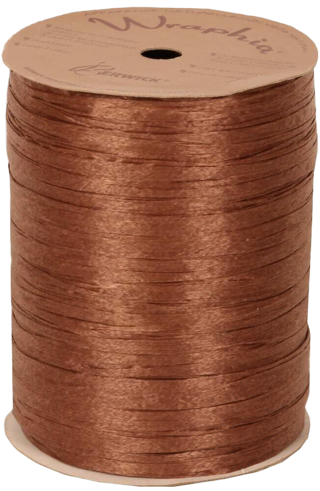 Copper Brown 1/4 Inch x 100 Yards Wraphia Ribbon