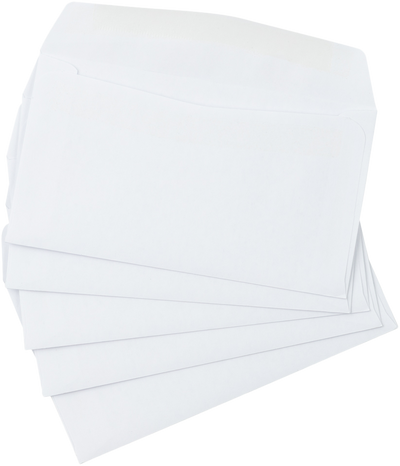 White 24lb #6 3/4 Regular Envelopes (3 5/8 x 6 1/2) with Press Stick™