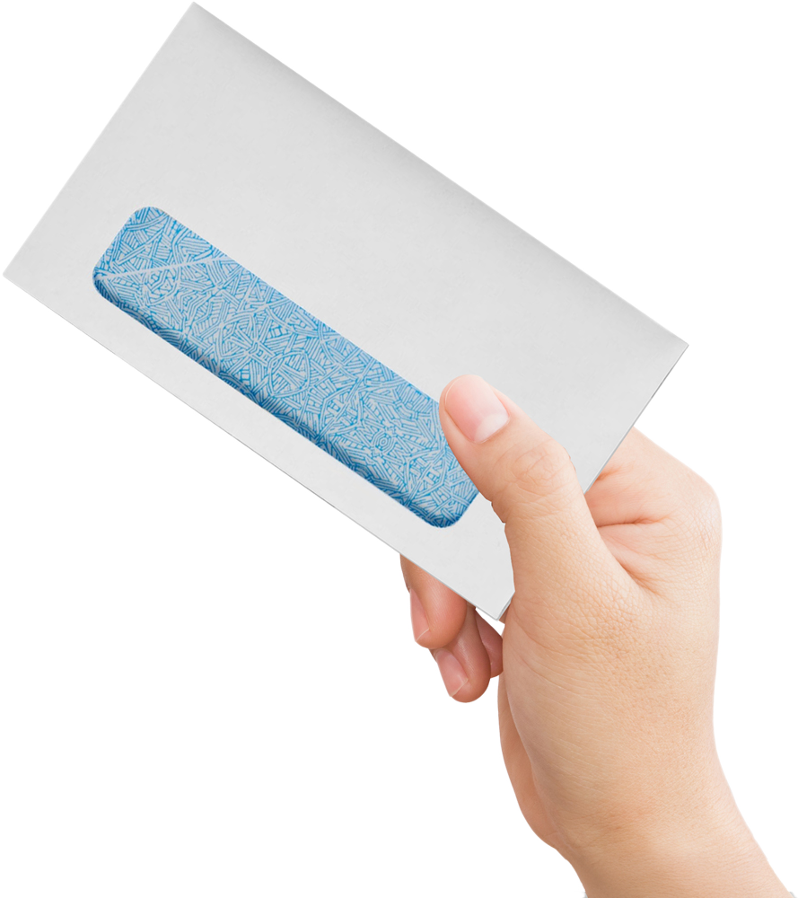 White with Security Tint 24lb #6 3/4 Window Envelopes (3 5/8 x 6 1/2)