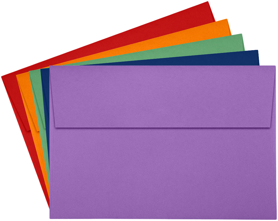 Assorted Darks 28lb A8 Invitation Envelopes (5 1/2 x 8 1/8) - 125 Pack