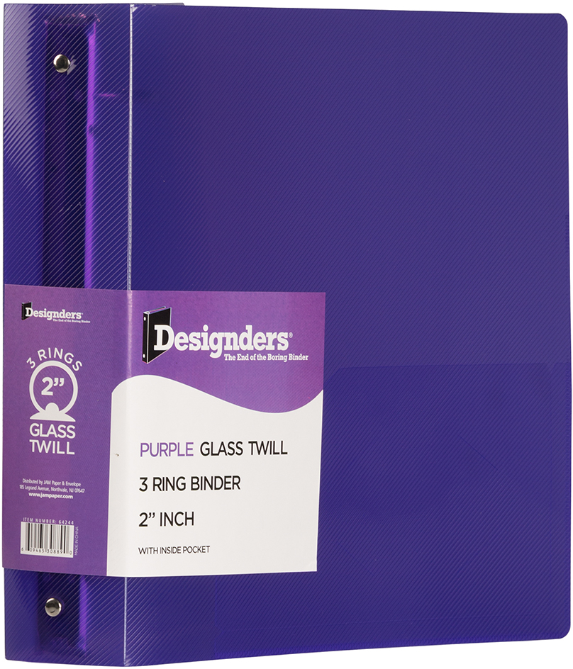 Purple Plastic 2 Inch 3-Ring Binder
