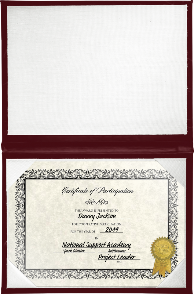 9 x 11 1/2 Landscape Padded Diploma Covers (Holds 8 1/2 x 11 Document) - Maroon