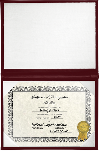 11 1/2 x 14 1/2 Landscape Padded Diploma Covers (Holds 11 x 14 Document) - Maroon