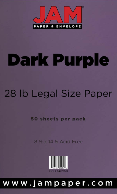 Dark Purple 28lb 8 1/2 x 14 Paper