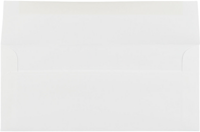 White 28lb #10 Square Flap Envelopes (4 1/8 x 9 1/2)