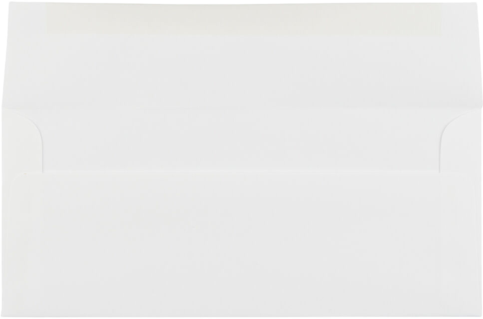 White 28lb #10 Square Flap Envelopes (4 1/8 x 9 1/2)