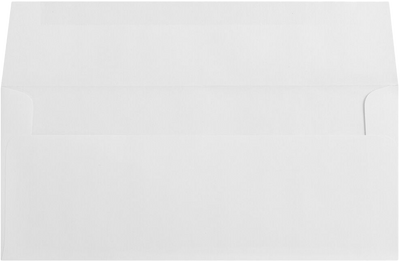 White 28lb #10 Square Flap Envelopes (4 1/8 x 9 1/2)
