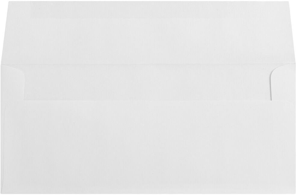 White 28lb #10 Square Flap Envelopes (4 1/8 x 9 1/2)