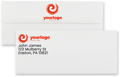 White 28lb #10 Square Flap Envelopes (4 1/8 x 9 1/2)