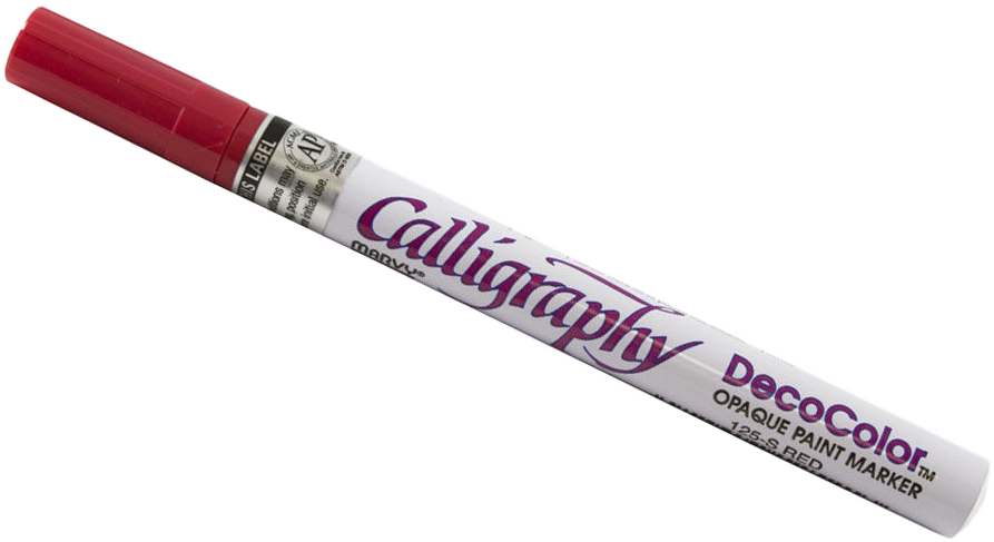 Red Calligraphy Opaque Paint Marker