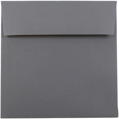 Dark Smoke Gray 24lb 6 x 6 Square Envelopes
