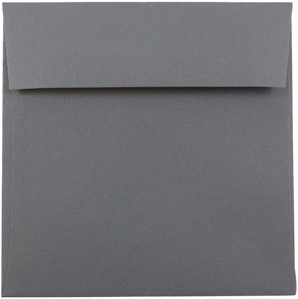 Dark Smoke Gray 24lb 6 x 6 Square Envelopes