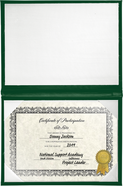 10 1/2 x 12 1/2 Landscape Padded Diploma Covers (Holds 10 x 12 Document) - Green