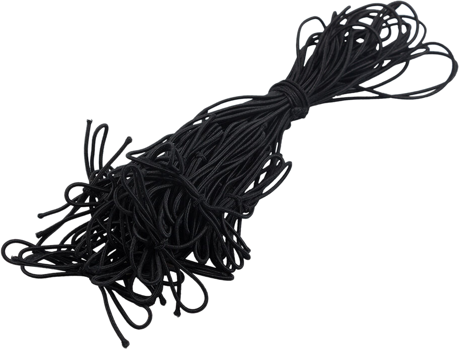 Black 16 Inch Elastic Stretch Loops with Pre-tied Bows