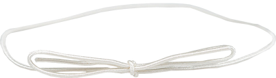 White 10 Inch Elastic Stretch Loops with Pre-tied Bows