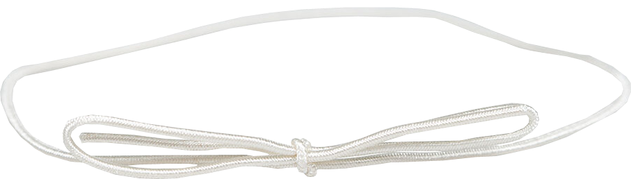 White 10 Inch Elastic Stretch Loops with Pre-tied Bows