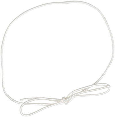 White 10 Inch Elastic Stretch Loops with Pre-tied Bows