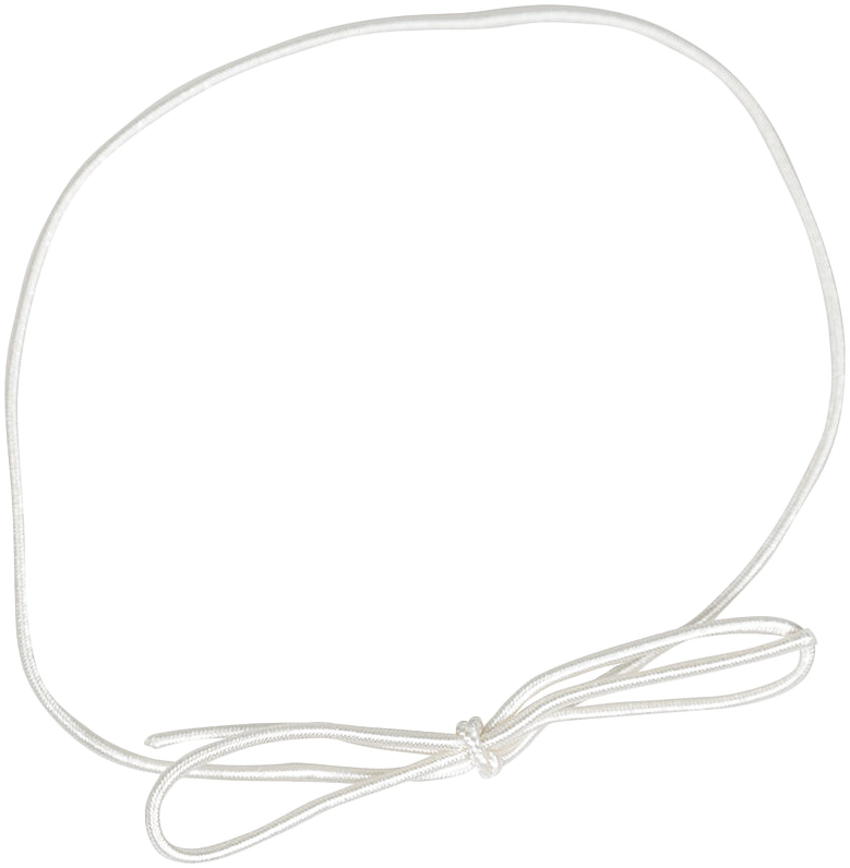 White 10 Inch Elastic Stretch Loops with Pre-tied Bows