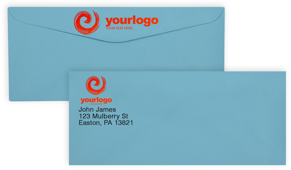 Pastel Blue 24lb #10 Regular Envelopes (4 1/8 x 9 1/2)