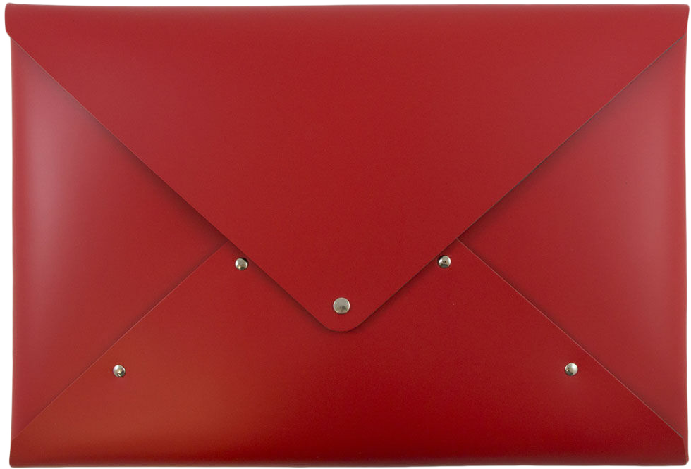 Red Legal Leather Portfolios with Snap