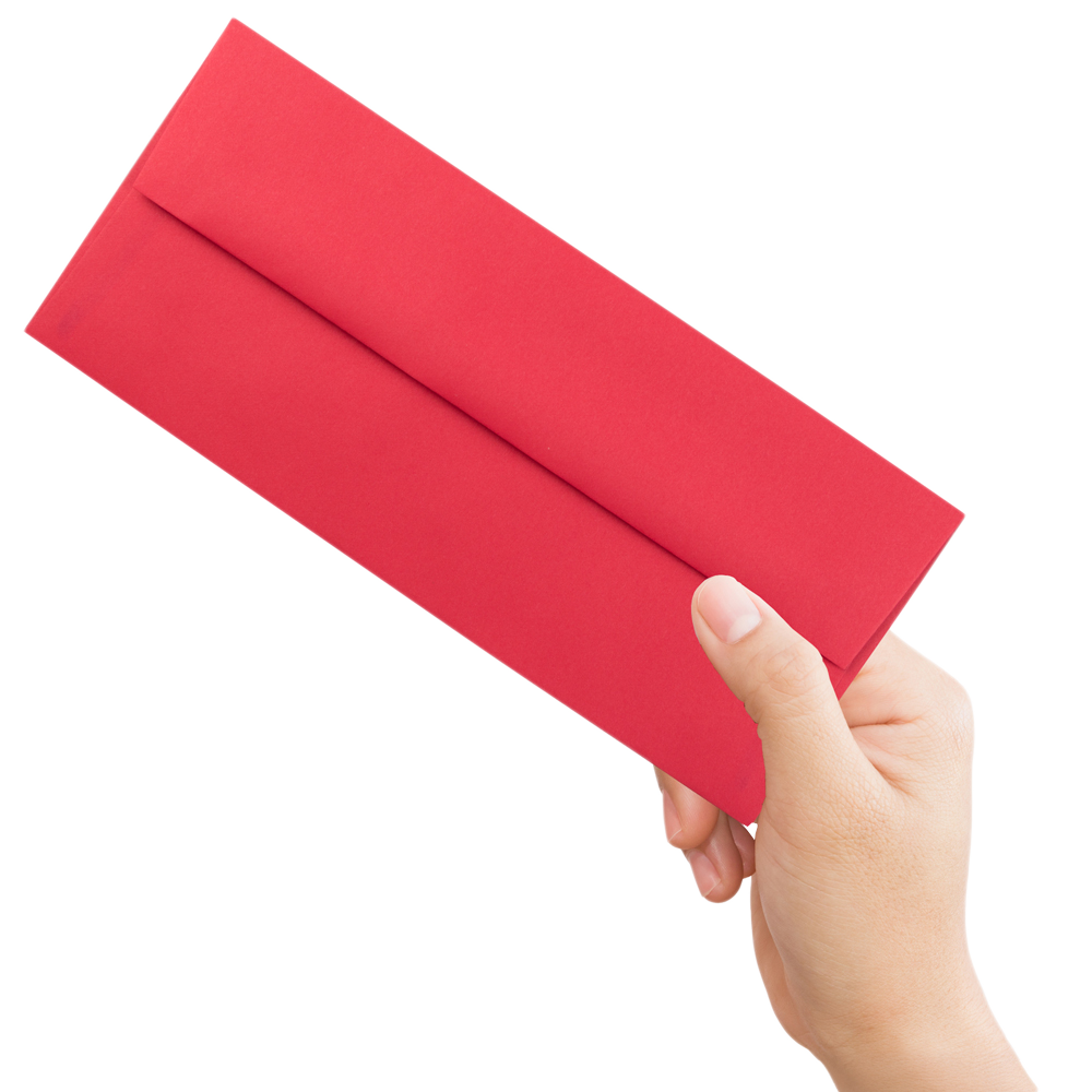 Red 24lb #10 Regular Envelopes (4 1/8 x 9 1/2)