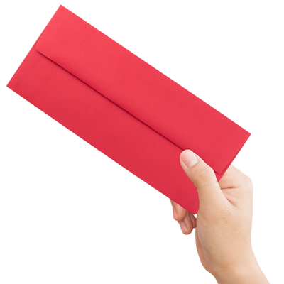 Red 24lb #10 Regular Envelopes (4 1/8 x 9 1/2)