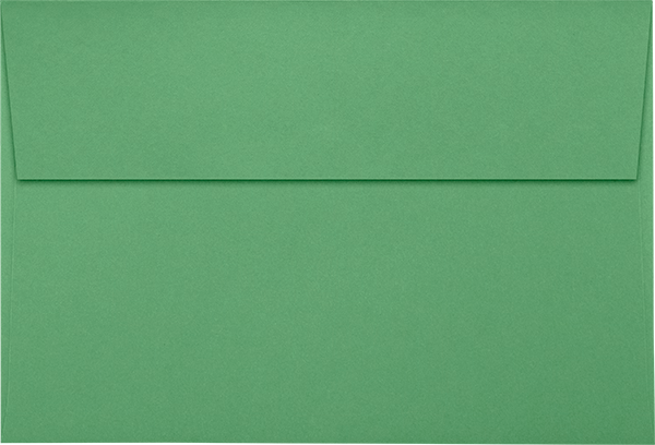 Holiday Green 32lb A8 Invitation Envelopes (5 1/2 x 8 1/8) with Peel & Seal