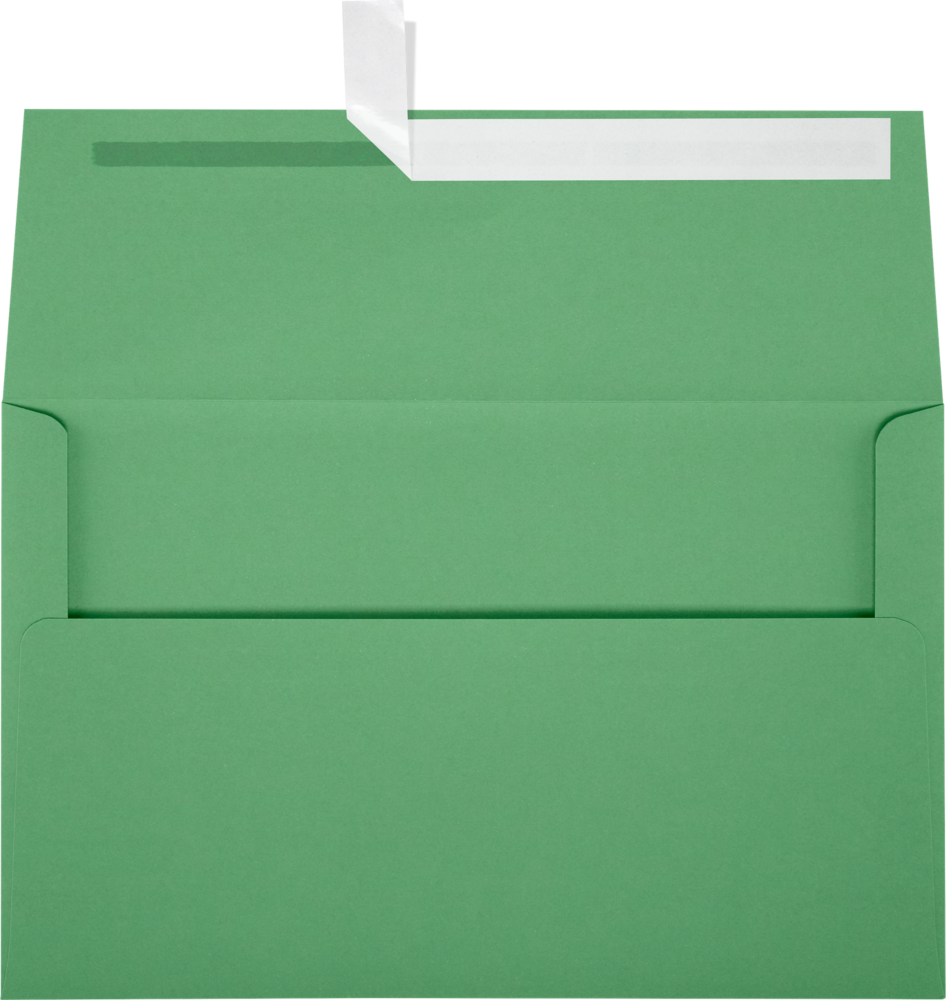 Holiday Green 32lb A10 Invitation Envelopes (6 x 9 1/2) with Peel & Seal