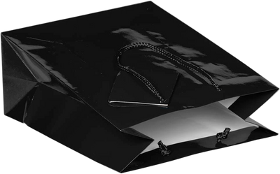 Black Glossy Medium Gift Bags (8 x 10 x 4)