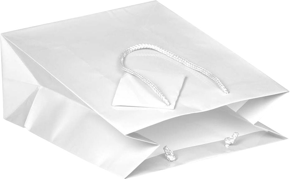 White Medium Glossy Gift Bags (8 x 10 x 4)