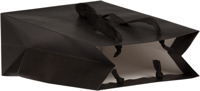 Black Kraft Recycled Medium Matte Heavy Duty Gift Bags (8 x 10 x 4)