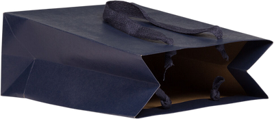 Navy Blue Kraft Recycled Medium Matte Heavy Duty Gift Bags (8 x 10 x 4)