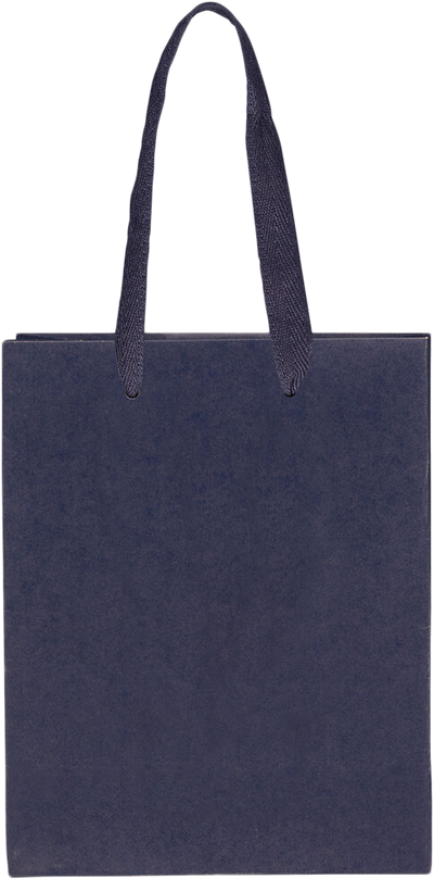 Navy Blue Kraft Recycled Medium Matte Heavy Duty Gift Bags (8 x 10 x 4)