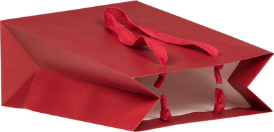 Red Kraft Recycled Medium Matte Heavy Duty Gift Bags (8 x 10 x 4)