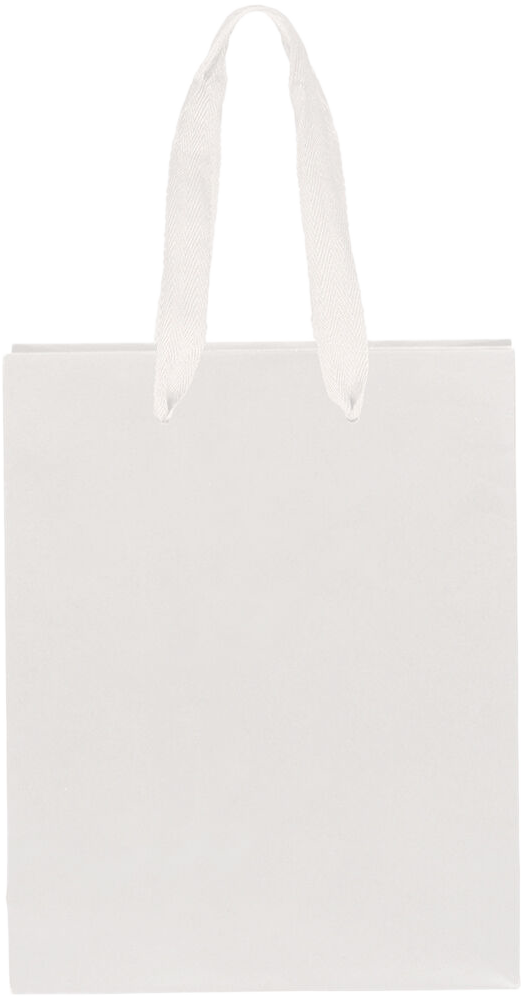White Kraft Recycled Medium Matte Heavy Duty Gift Bags (8 x 10 x 4)