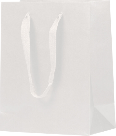 White Kraft Recycled Medium Matte Heavy Duty Gift Bags (8 x 10 x 4)