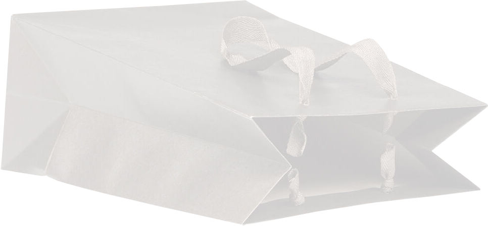 White Kraft Recycled Medium Matte Heavy Duty Gift Bags (8 x 10 x 4)
