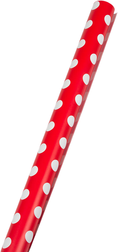 Red with White Dots Wrapping Paper (25 Sq Ft)