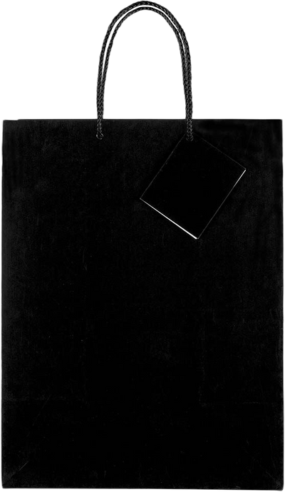Black Large Glossy Gift Bags (10 x 13 x 5)