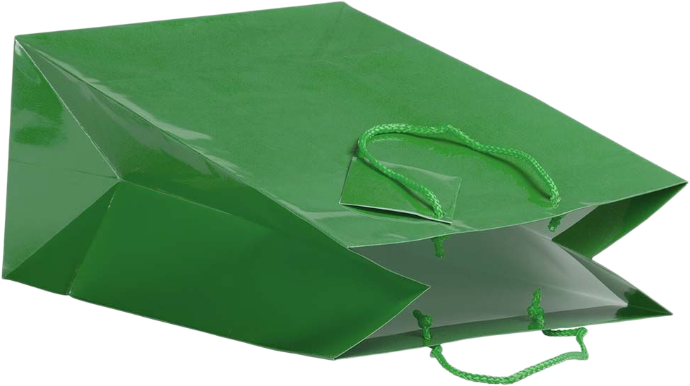 Green Large Glossy Gift Bags (10 x 13 x 5)