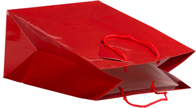 Red Large Glossy Gift Bags (10 x 13 x 5)