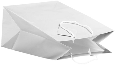 White Large Glossy Gift Bags (10 x 13 x 5)