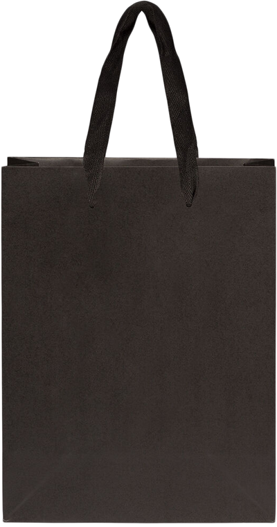 Black Kraft Recycled Large Matte Heavy Duty Gift Bags (10 x 13 x 5)
